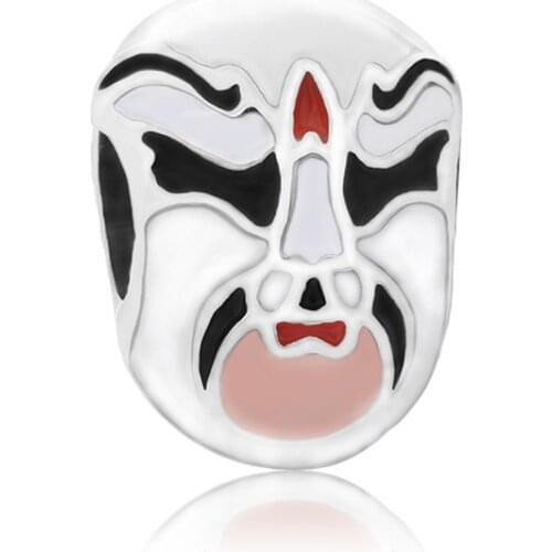 Fit Original Pandora Pattern of The Make-up Charms Bracelet Women Types of Facial Make-up In Opera Face Beads for Jewelry Making