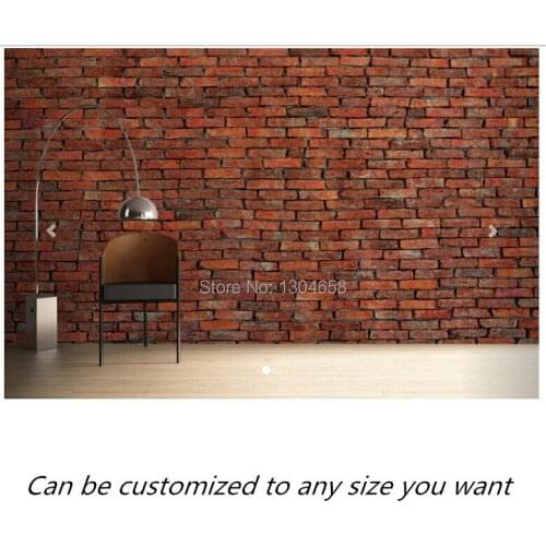 Custom modern 3D mural Urban Decayed Red Wall Mural sofa bedroom TV backdrop vinyl wallpaper papel de parede