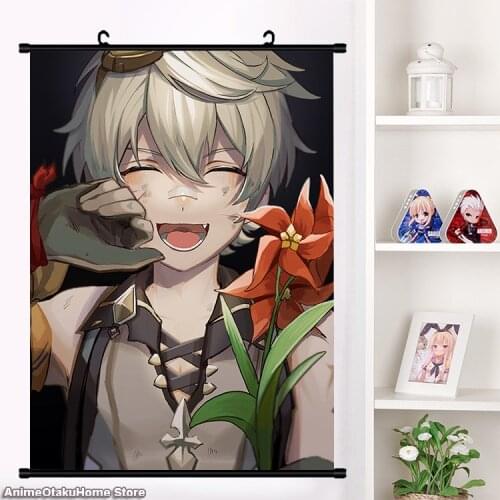 Anime Game Genshin Impact bennett Poster Wall Scroll Painting Mural Fashion Manga HD Print Home Decor Collection Art
