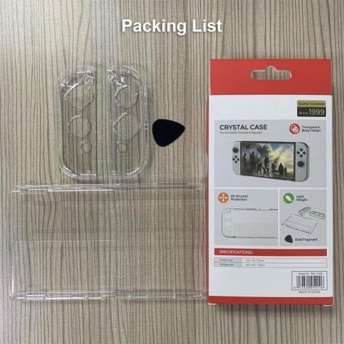 For Switch OLED Transparent Protective Case Shell TPU+PC Material Anti-drop And Anti-scratch Game Console Protective Cover