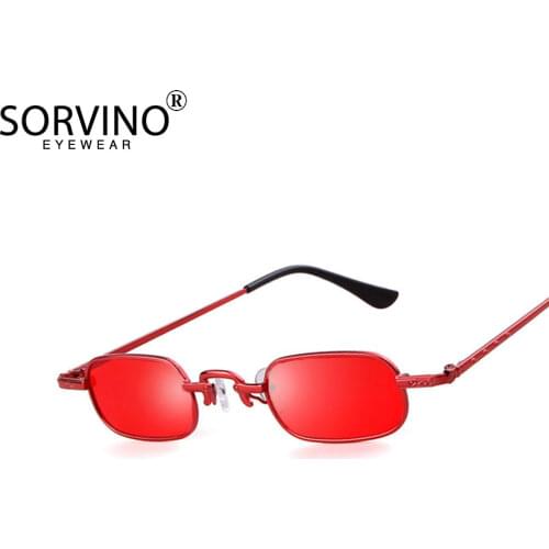 Skinny Small Rectangular Sunglasses 2020 Women Men 90s Brand Designer Steampunk Goggles Tiny Red Square Sun Glasses Shades SP220