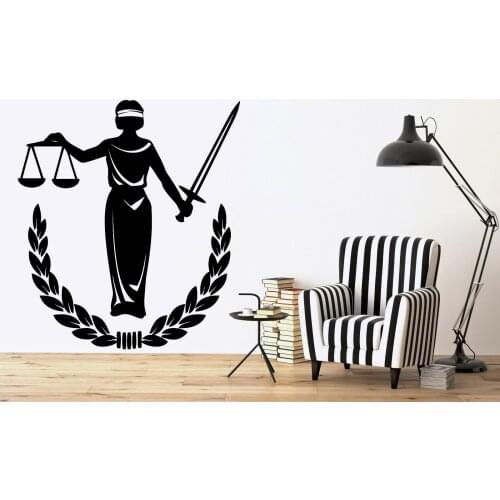 Vinyl wall sticker Greek goddess of justice decals home decoration church decoration court justice ornaments fashion art decals