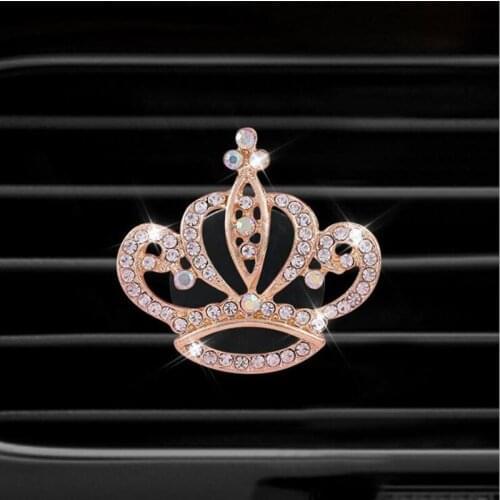 Air outlet Perfume clip Crown Car Bling air conditioner clip Interior decorations Aromatherapy ornaments accessories for girls