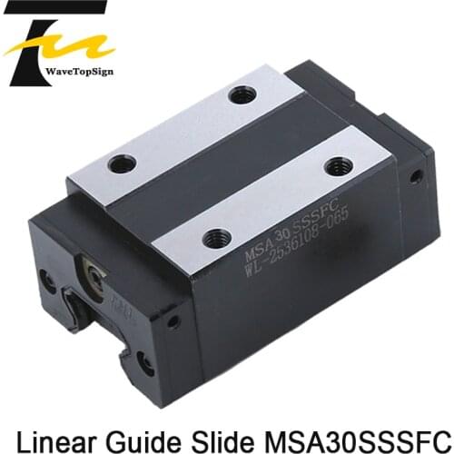 WaveTopSign PMI Linear Guide Slide Carriage Block MSA30S MSA30SSSFC use for CO2 Laser Machine High Accuracy No Noise