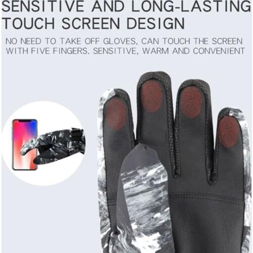 Winter Mens Ski Gloves Thicken Warm Outdoor Riding Sports Gloves Touch Screen Plus Velvet Motorcycle
