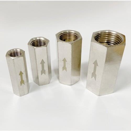 1/8" 1/4" 3/8" 1/2" BSP Female Thread Brass Pneumatic One Way Check Valve Non-Return Valve Pipe Fitting Connector