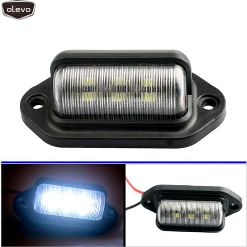 1 Pair 6 LED Car Plate Number 3.6W Led Work Light 12V Led Off Road Motorcycle Truck Boat Offroad Lamp White Beam Car Light