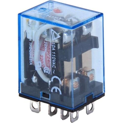 10A 240VAC/ 10A 28V DC Coil DPDT Electromagnetic Power Relay LY2NJ 8 Pins