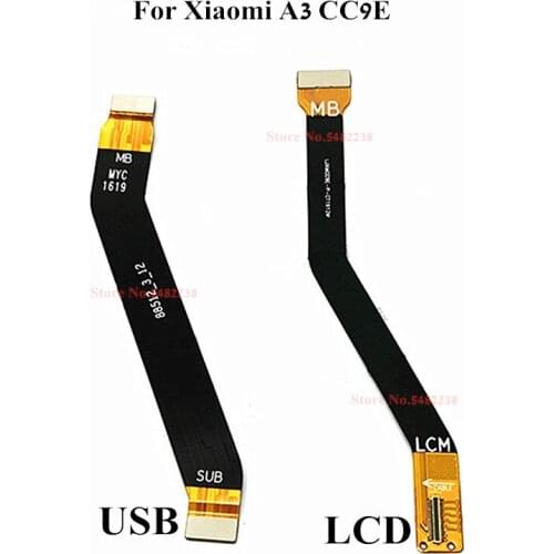 100% Original Motherboard Connection Flex Cable For Xiaomi mi A3 CC9E USB port Mainboard Data delivery Ribbon Connector line