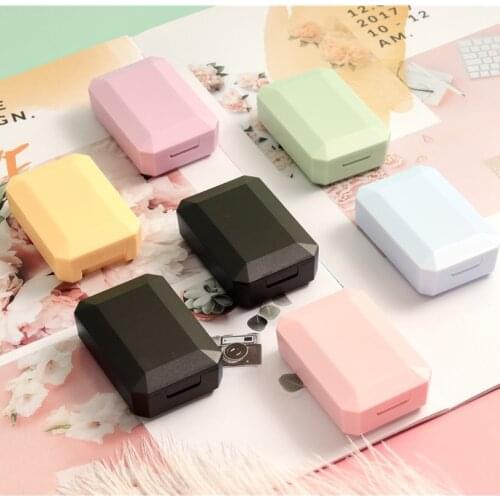 2 Pcs Contact Lens Cases with Mirror Cute Contact Lens Box Square Women Girls Travel Contact Lenses Container