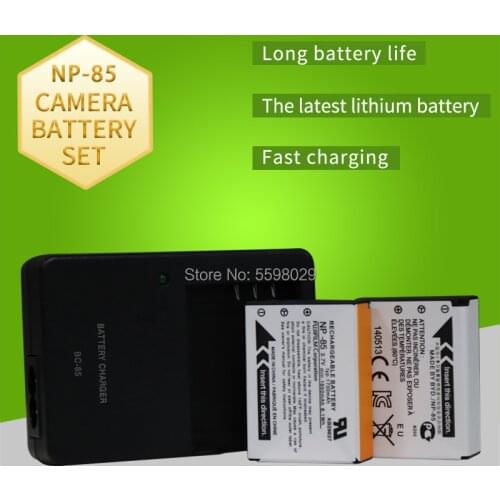 2PCS 1700mAh NP-85 NP 85 Rechargeable Camera Battery + for Fujifilm 1PCS BC-85 Charger