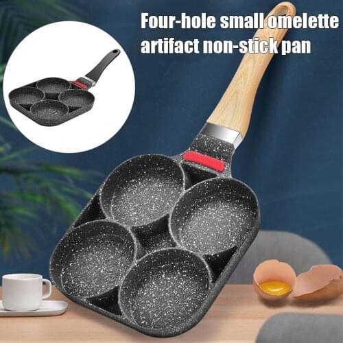 4 Hole Fried Egg Burger Pan Fried Egg Pan Pancake Frying Pan Egg Cooker Gas Stove ALI88