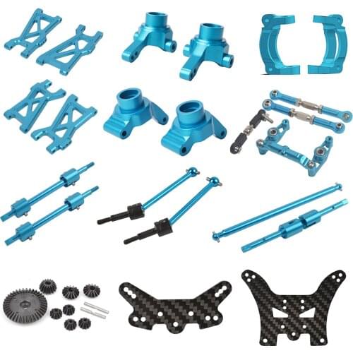 Aluminum TT-02B Front Rear Uprights Steering Arms Shocks Damper Stay for Tamiya TT02B Upgrades Parts 1/10 RC Buggy Chassis 54558