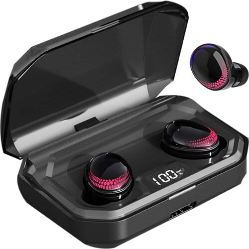 Wireless Earbuds with Waterproof TWS Stereo Headphones in-Ear Built-in Mic Headset Premium Sound with Deep Bass for Sport