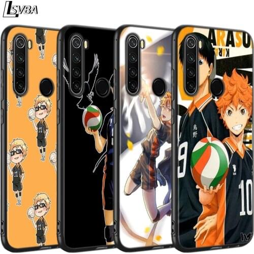 Black Cover for Xiaomi Redmi Note 9 8 7 6 Pro Shell Haikyuu Hinata for Redmi Note 5 Pro 5A 4 4X Luxury Back Case