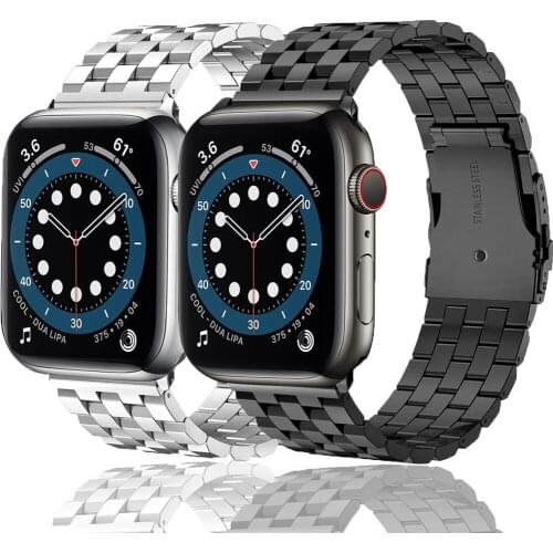 Business bracelet for apple watch series 6 band se strap 44mm 40mm 5 4 3 42mm 38mm Stainless Steel watchband for iwatch correa