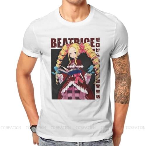 Re:Zero Starting Life in Another World Beatrice Classic Tshirt High Quality Graphic Summer Men Clothes Cotton Harajuku T Shirt