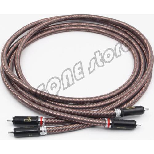 Hifi Silver plated RCA interconnect plug Accuphase OFC Amp CD DVD player Speaker audio Signal cable RCA cables line wire