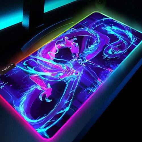 League of Legends Kda Gaming Mouse Pad Computer Mat Desk Pad Gaming Accessories Mousepad Rgb Led Mouse Game Pc Mats for Mice