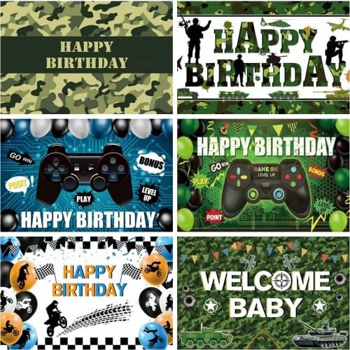 Yeele Camouflage Boys Game Birthday Party Construction Team Photographic Backgrounds Photography Backdrops For Photo Studio