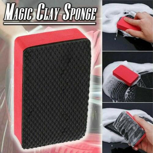 3pcs Car Cleaning Eraser Wax Polish Clay Bar Pad Magical Sponge Block Brush Tool Auto Detailing Cleaner Mud Clean Sponge