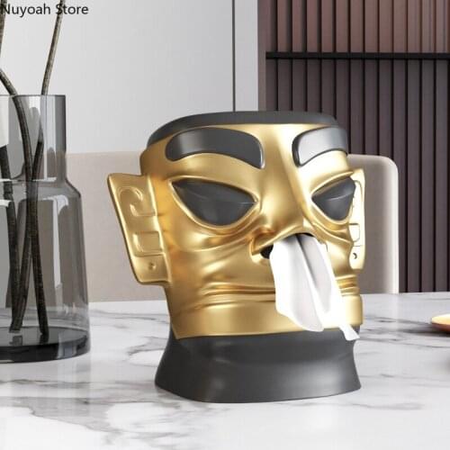 Creative Retro Tissue Box Light Luxury Household Pumping Box Living Room Coffee Table Napkin Box Home Decoration Accessories