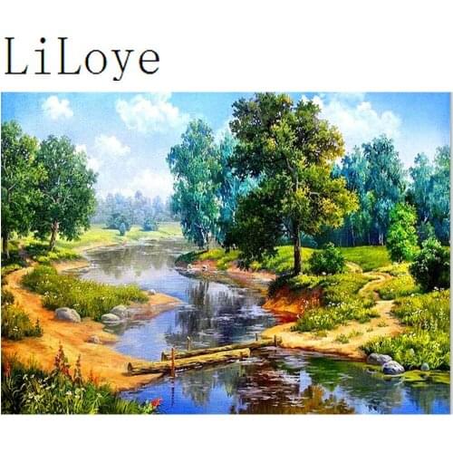 LI LOYE 5D DIY Diamond Painting Cross Stitch Seaside Scenery crystal Mosaic Full Square Handmade Diamond Embroidery Icon FZ556