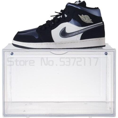 Magnetic door transparent dustproof shoe box large plastic acrylic net red collection shoe storage box household storage cabinet