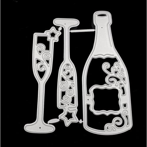 Metal Wine bottle cover paper die cutting dies for Scrapbooking/DIY Easter wedding Halloween Easter card