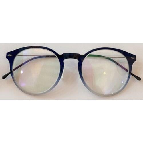 Fashion Women Round Glasses Frames Gradient Eyeglasses Frame for Men Clear Lens Optical Spectacles