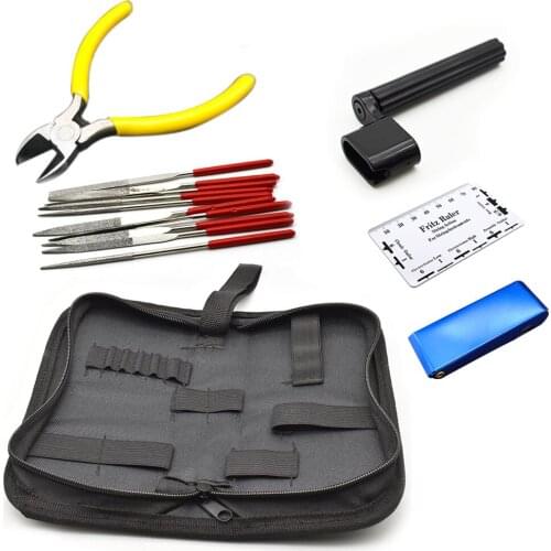 Guitar Maintenance Luthier Repair Tool Kit Tools String Organizer String Action Ruler Gauge Measuring Cutter Winder Guitar Parts