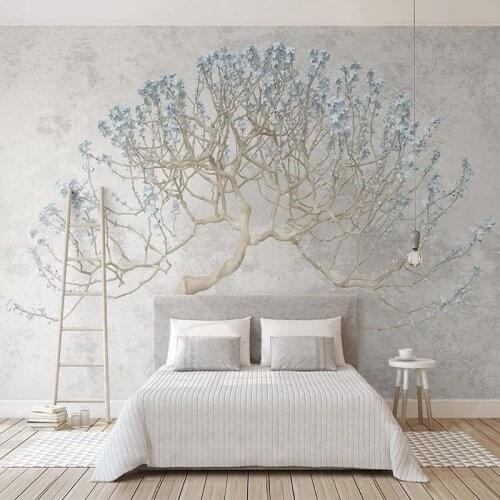 Custom Photo Wallpaper For Bedroom Walls Mural Wall Paper 3D Flower Tree Wall Papers Home Decor Living Room Wall Painting Modern