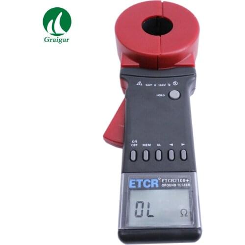 New ETCR2100+ Digital Clamp On Digital Ground Resistance Tester Resolution 0.001Ω