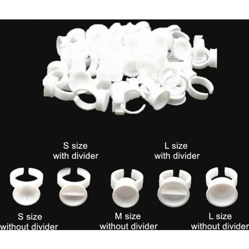Disposable 500pcs Tattoo Ink Rings Cups S/M/L Microblading Pigment Glue Rings Tattoo Ink Holder For Permanent Makeup Supply