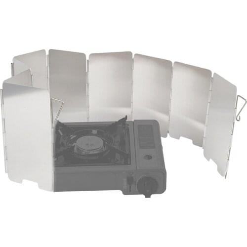 Outdoor Camping Stove Windshield Windscreen Portable Folding Windscreen Outdoor Camping Picnic Cooking Accessory With Carry Bag