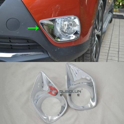 OUBOLUN ABS exterior car parts Car body kits front foglight cover For toyota 2014 RAV4