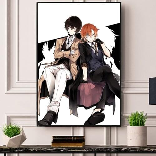 Home Decor Poster Modular Pictures Wall Art Dazai And Chuuya Bungou Stray Dogs Printing Nordic Style Canvas Painting For Bedroom