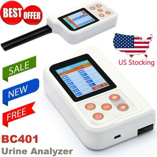 BC401 Portable 14 Parameter Urine Analyzer Urinalysis Glucose Meter USB Digital Urine Analyzer Tester No Test Strip