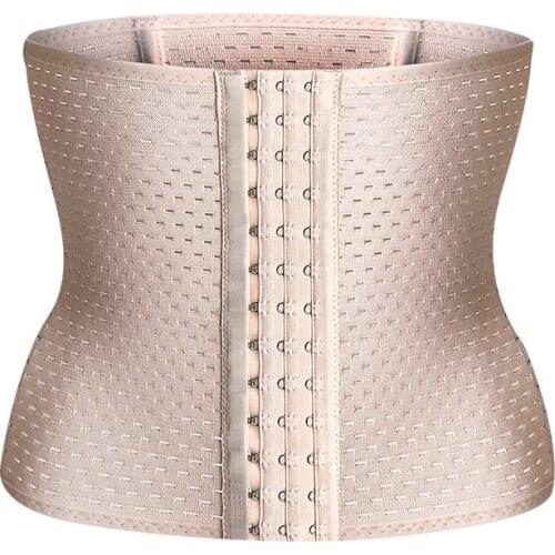 Postpartum belly band Women Waist Trainer Belt Breathable Air Hole Slimming Cincher Girdle Stretch binder Hooks Eyes Corset Sexy