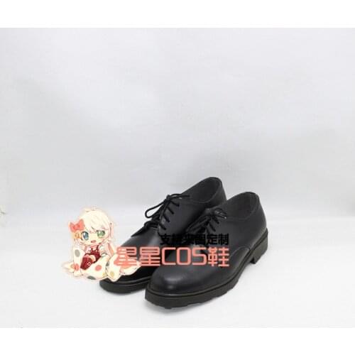 Sliver Soul Hijikata Toushirou Black Short Adult Halloween Cosplay Shoes Boots X002
