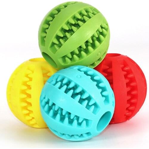 Dog Tooth Clean Ball Food Extra-tough Rubber Ball Soft Pet Dog Toys Toy Funny Interactive Elasticity Ball Dog Chew Toy For Dog