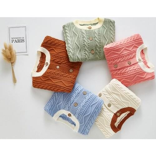 Girl Sweater Kids Baby Toddler Tops 2021 New Thicken Warm Winter Autumn Wool Knitting Cashmere Christmas Children Clothing