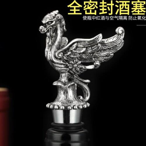 Wine Stopper Vacuum Sealed Champagne Bottle Caps Zinc Alloy Wine Cork Bottle Stopper 3D Animal Cap Plug Bar Wine Accessories