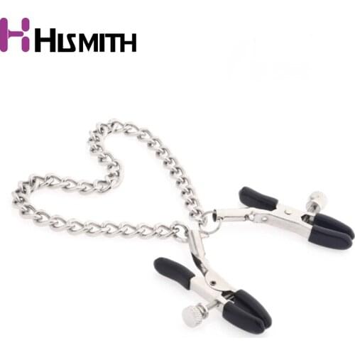Adult Games BDSM Metal Chain Nipple Clamps Chains Breast Clips Milk Folder Vagina Clip for Women Flirting Sex Toys For Couples