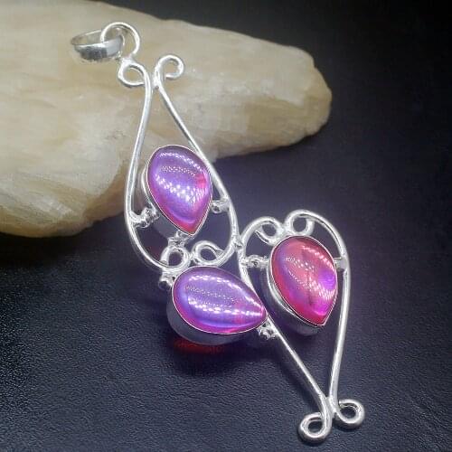 Gemstonefactory Jewelry Big Promotion 925 Silver Amazing Colorful Topaz Love Heart Women Ladies Gifts Necklace Pendant 0490