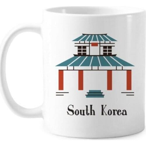 South Korea Landmarks The Phylum Classic Mug White Pottery Ceramic Cup Gift With Handles 350 ml