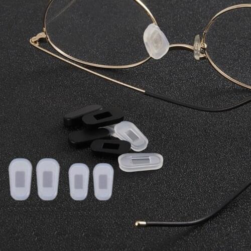 10 Pair Push-in Eyeglass Nose Pads Soft Silicone Air Cushion Glasses Replacement