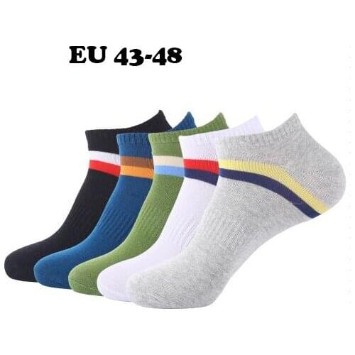 20PCS=10 pairs spring summer mens elastic invisible boat cotton socks striped socks plus size xxxl men cotton socks low cut