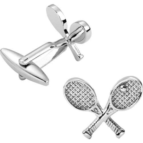 High quality fashion mens Sports equipment badminton racket Cufflinks French wedding shirt cuff cuff 5 pair pack wholesa