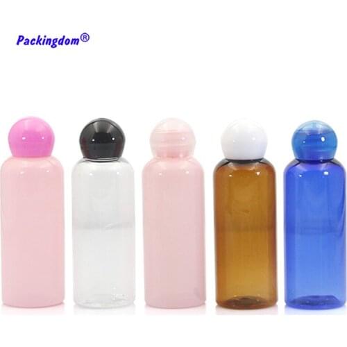 50pcs Empty Packaging Tube Clear Cosmetic Lotion Bottle Color Ball Cap Refillable Cream Emulsion Container with Inner Lids 50ml